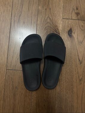 lululemon athletica Black Slide Sandals with Logo
